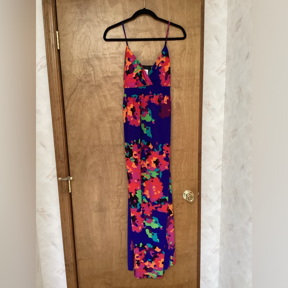 Vibrant Multicolor Maxi Dress - Spaghetti Strap